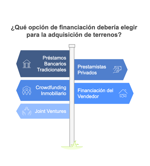 What financing option should I choose for land acquisition?